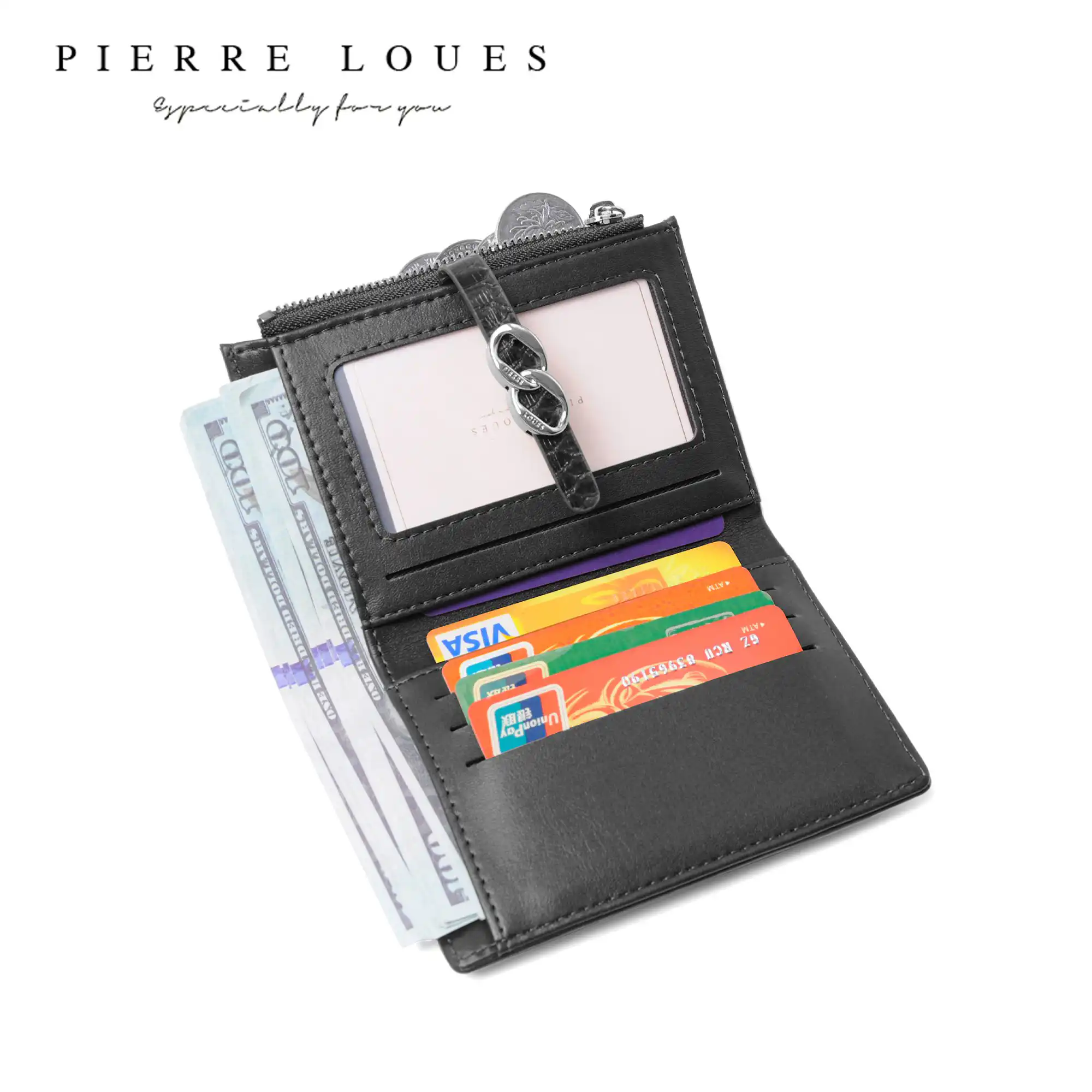 Μικρό Πορτοφόλι Γυναικείο Pierre Loues PL982-31 μαύρο