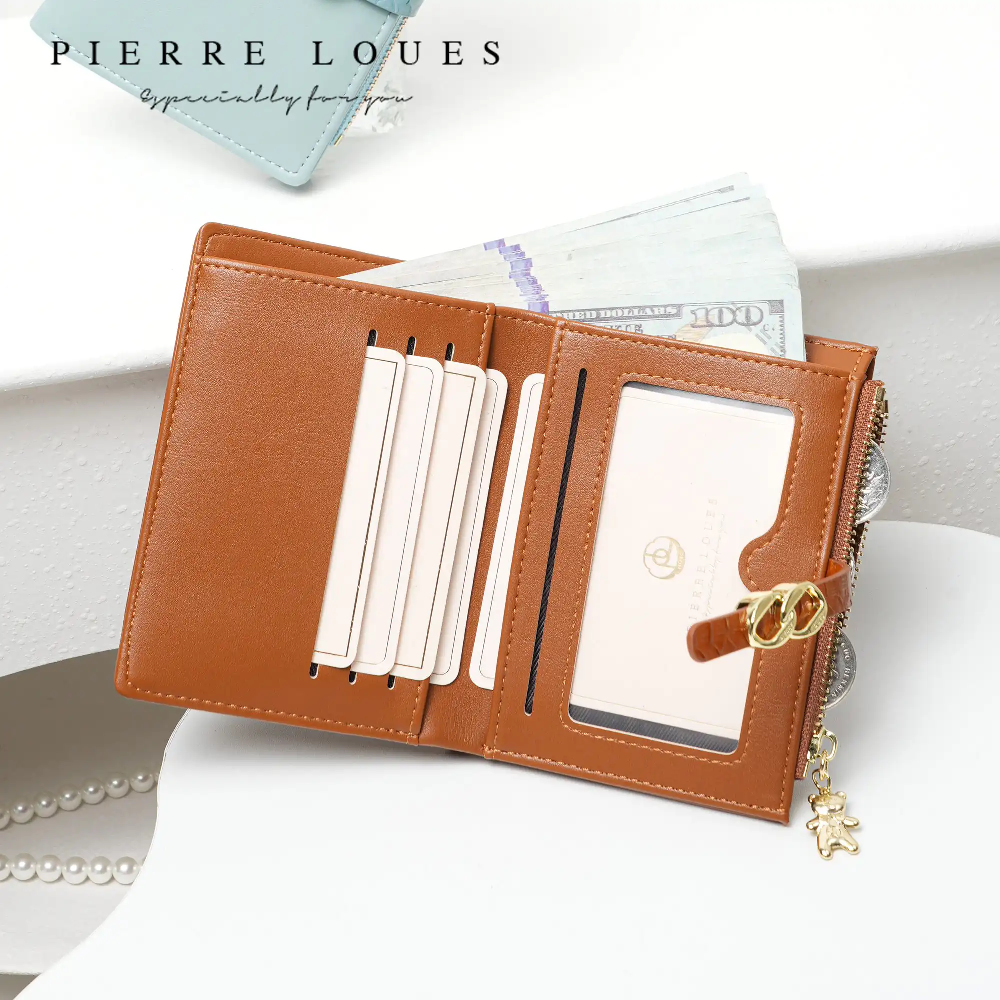 Μικρό Πορτοφόλι Γυναικείο Pierre Loues PL982-31 καφε