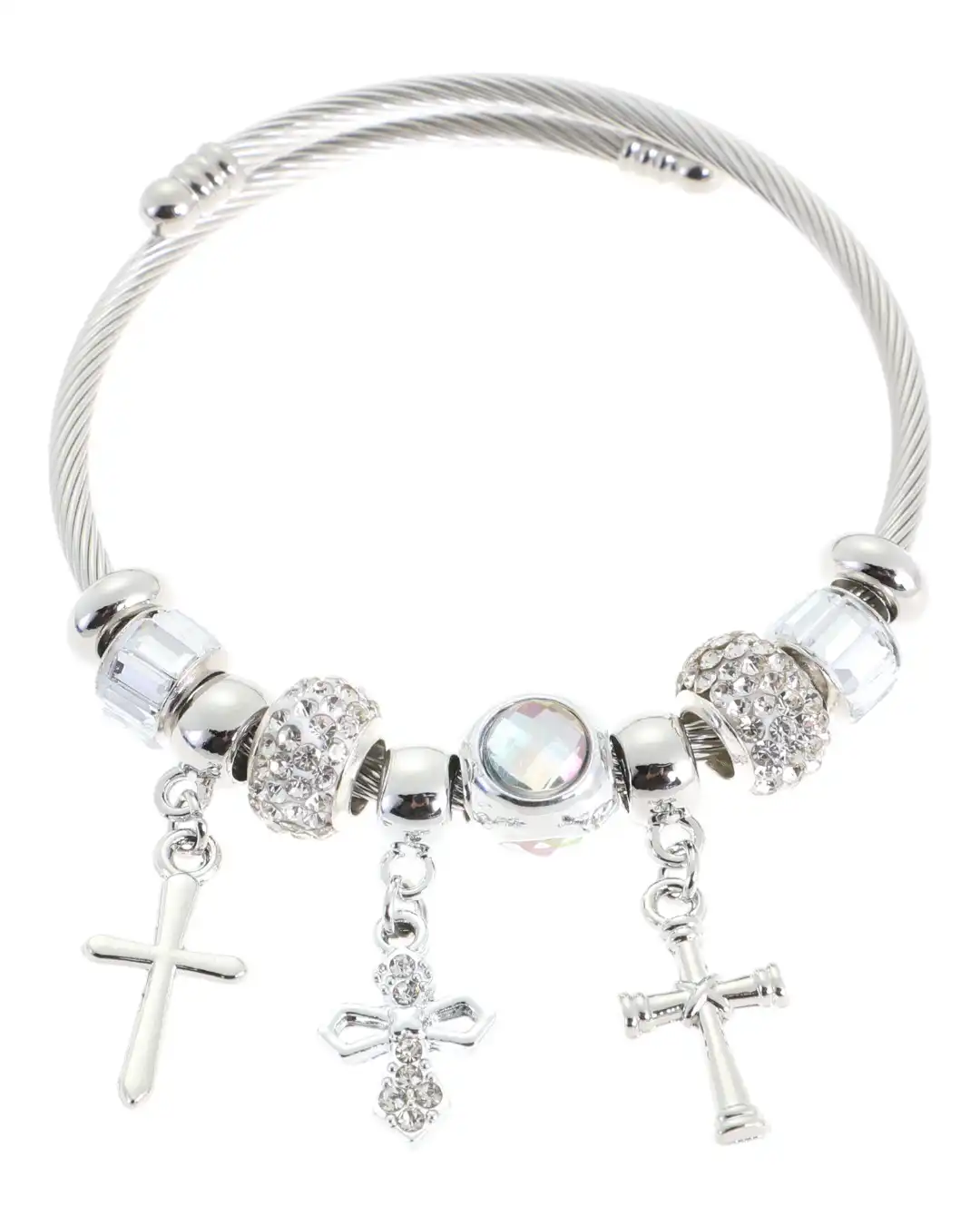 Βραχιόλι με σταυρούς AA-8631-16 – Ασπρο Βραχιόλι με σταυρούς AA-8631-16 – Ασπρο