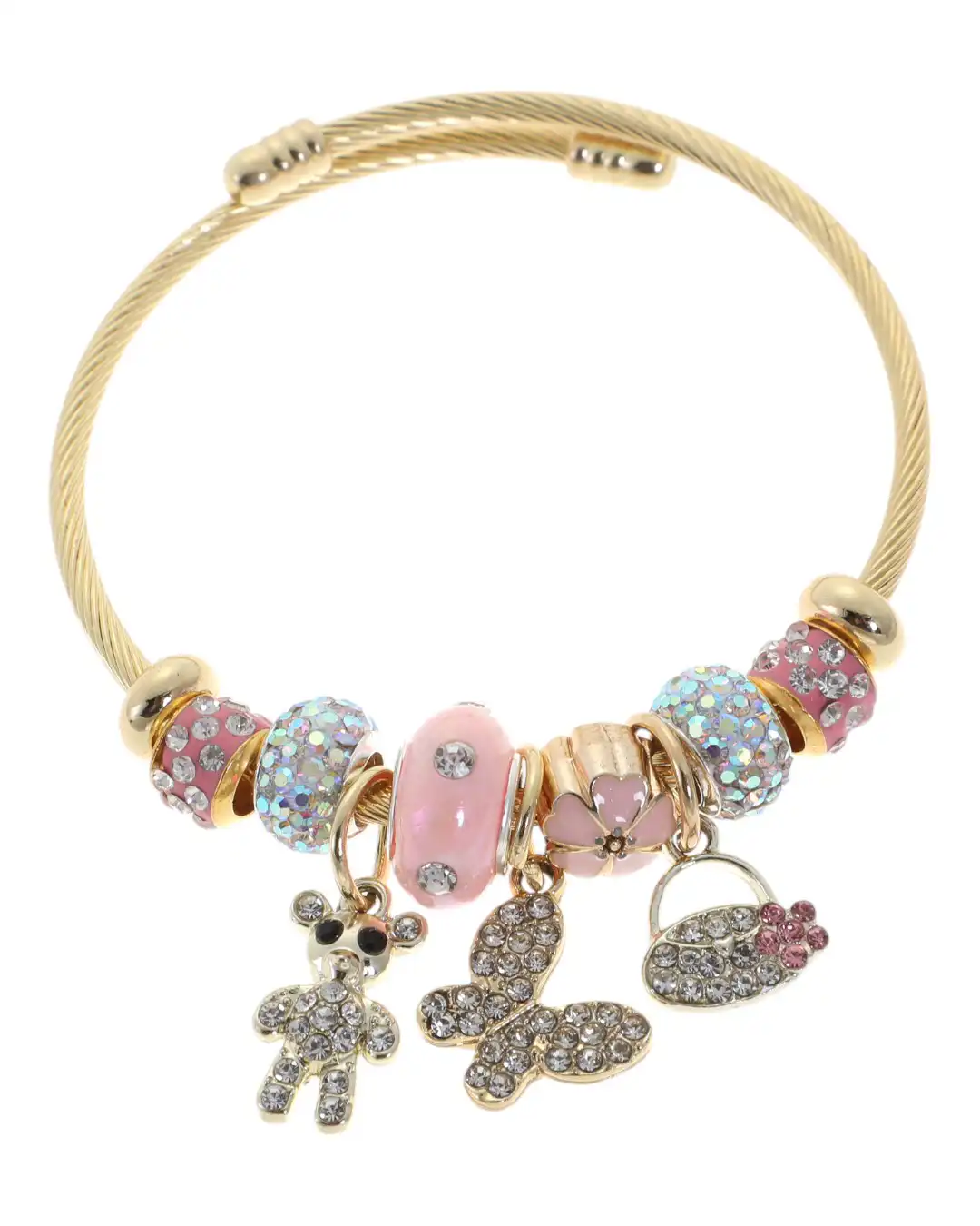 Βραχιόλι με αρκουδάκι AA-8632-16 – Ροζ Βραχιόλι με αρκουδάκι AA-8632-16 – Ροζ