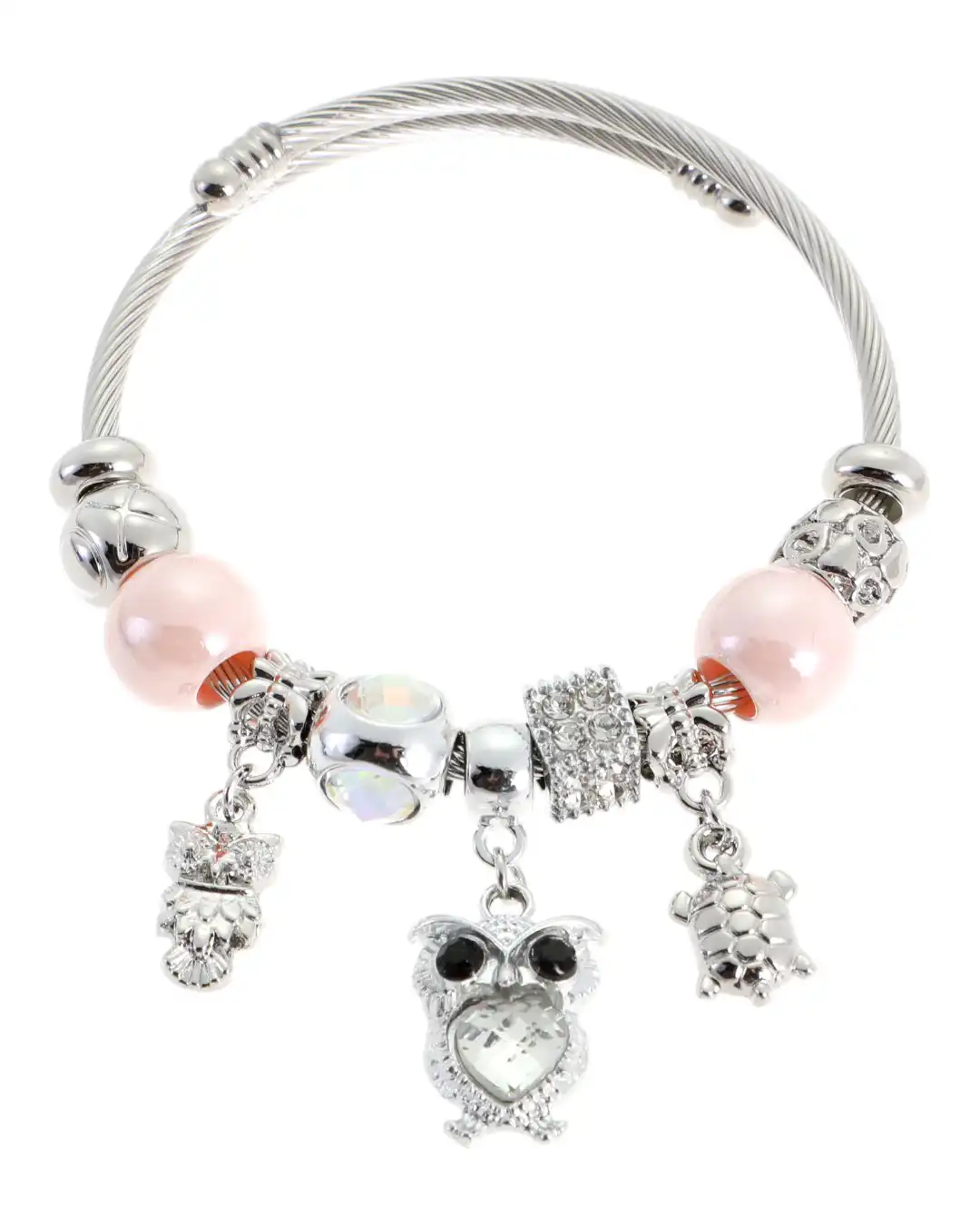 Βραχιόλι με κουκουβάγια AA-8635-16 – Ασημί Βραχιόλι με κουκουβάγια AA-8635-16 – Ασημί