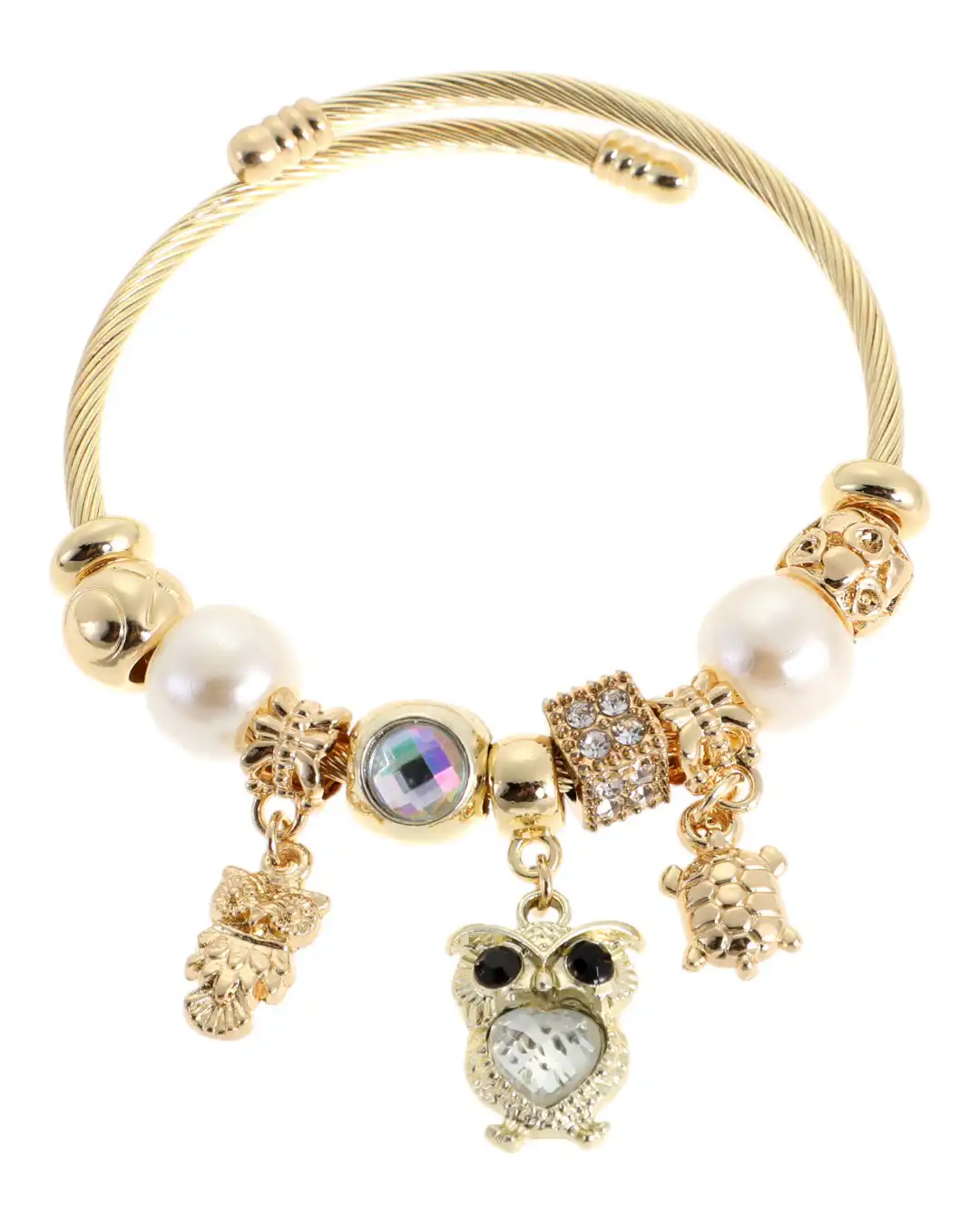 Βραχιόλι με κουκουβάγια AA-8635-16 – Χρυσό Βραχιόλι με κουκουβάγια AA-8635-16 – Χρυσό