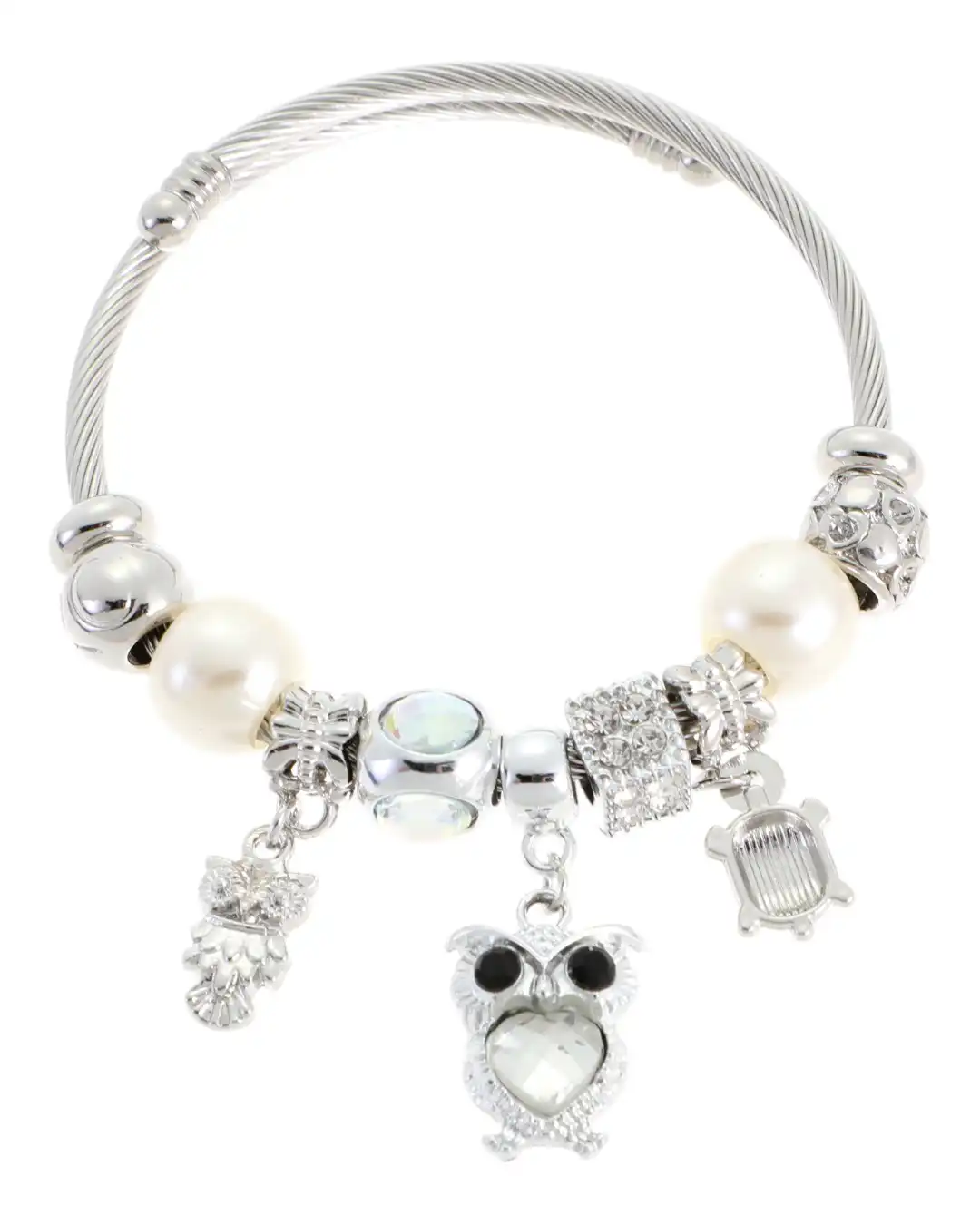 Βραχιόλι με κουκουβάγια AA-8635-16 – Ασπρο Βραχιόλι με κουκουβάγια AA-8635-16 – Ασπρο