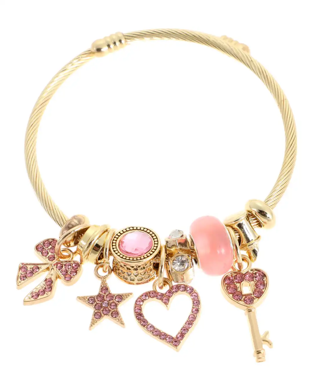 Βραχιόλι με καρδιά AA-8637-16 – Ροζ Βραχιόλι με καρδιά AA-8637-16 – Ροζ