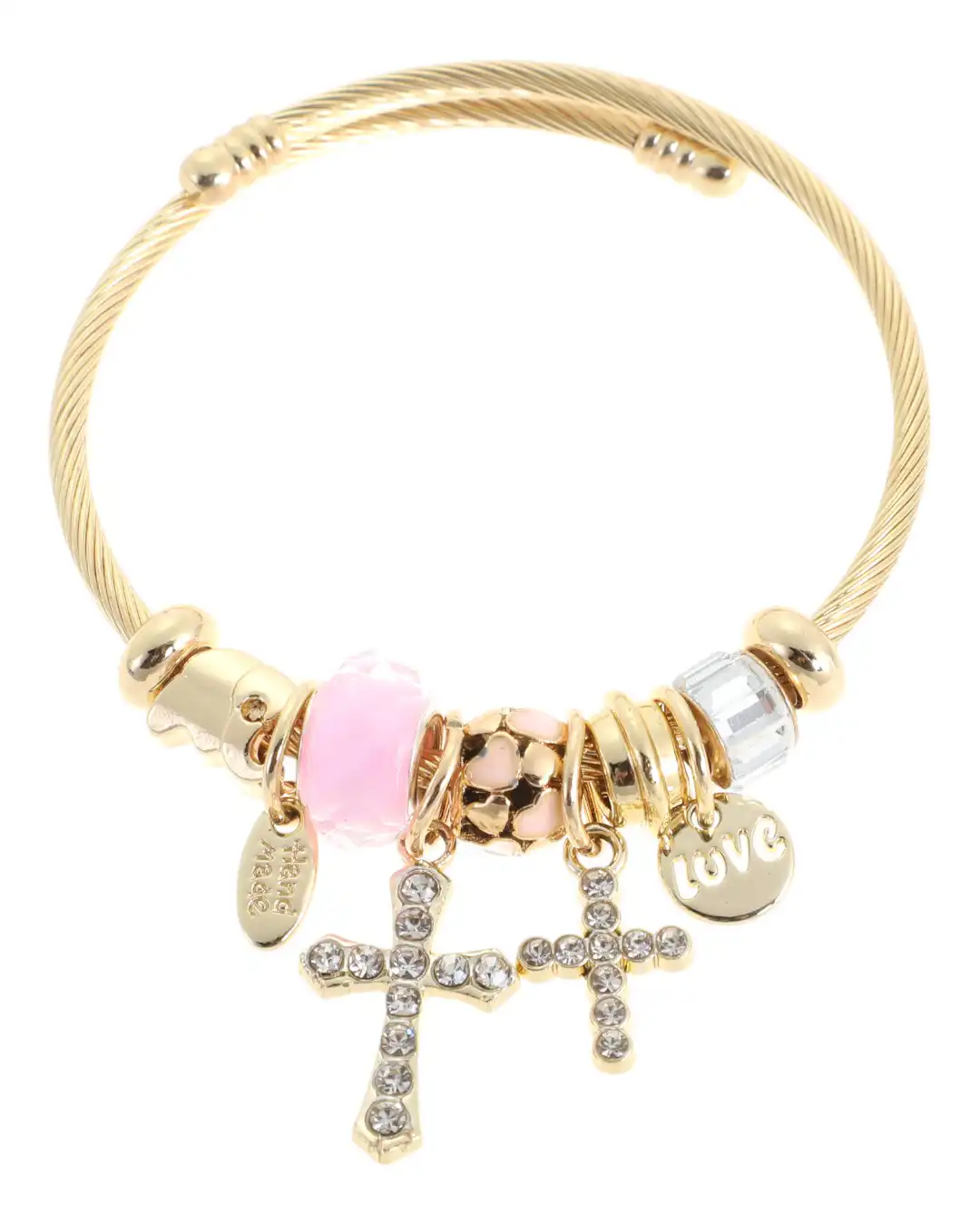 Βραχιόλι με σταυρούς AA-8640-16 – Ροζ Βραχιόλι με σταυρούς AA-8640-16 – Ροζ