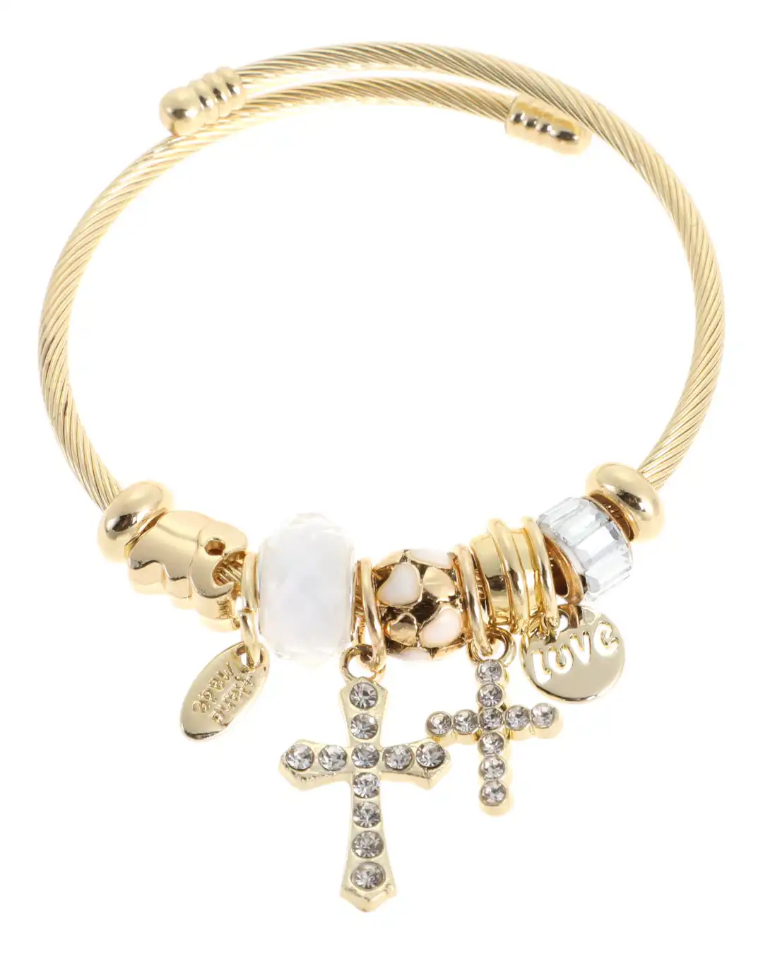 Βραχιόλι με σταυρούς AA-8631-16 – Χρυσό Βραχιόλι με σταυρούς AA-8631-16 – Χρυσό