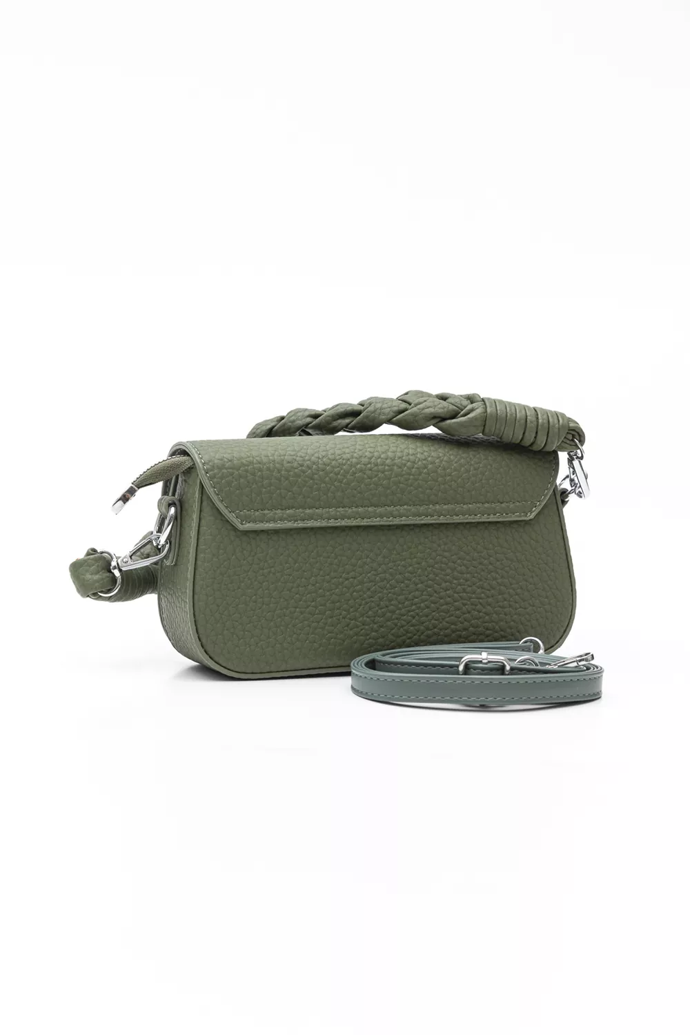 Τσάντα ώμου με πλεκτό μαλακό χέρι