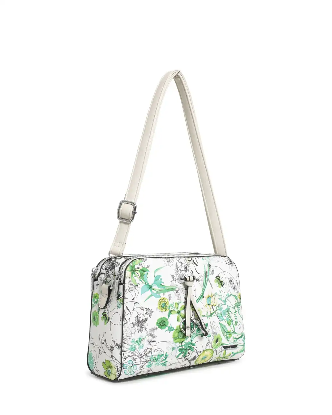 Τσαντάκι χειρός με λουλούδια WH8005 – Ανοιχτό Πράσινο