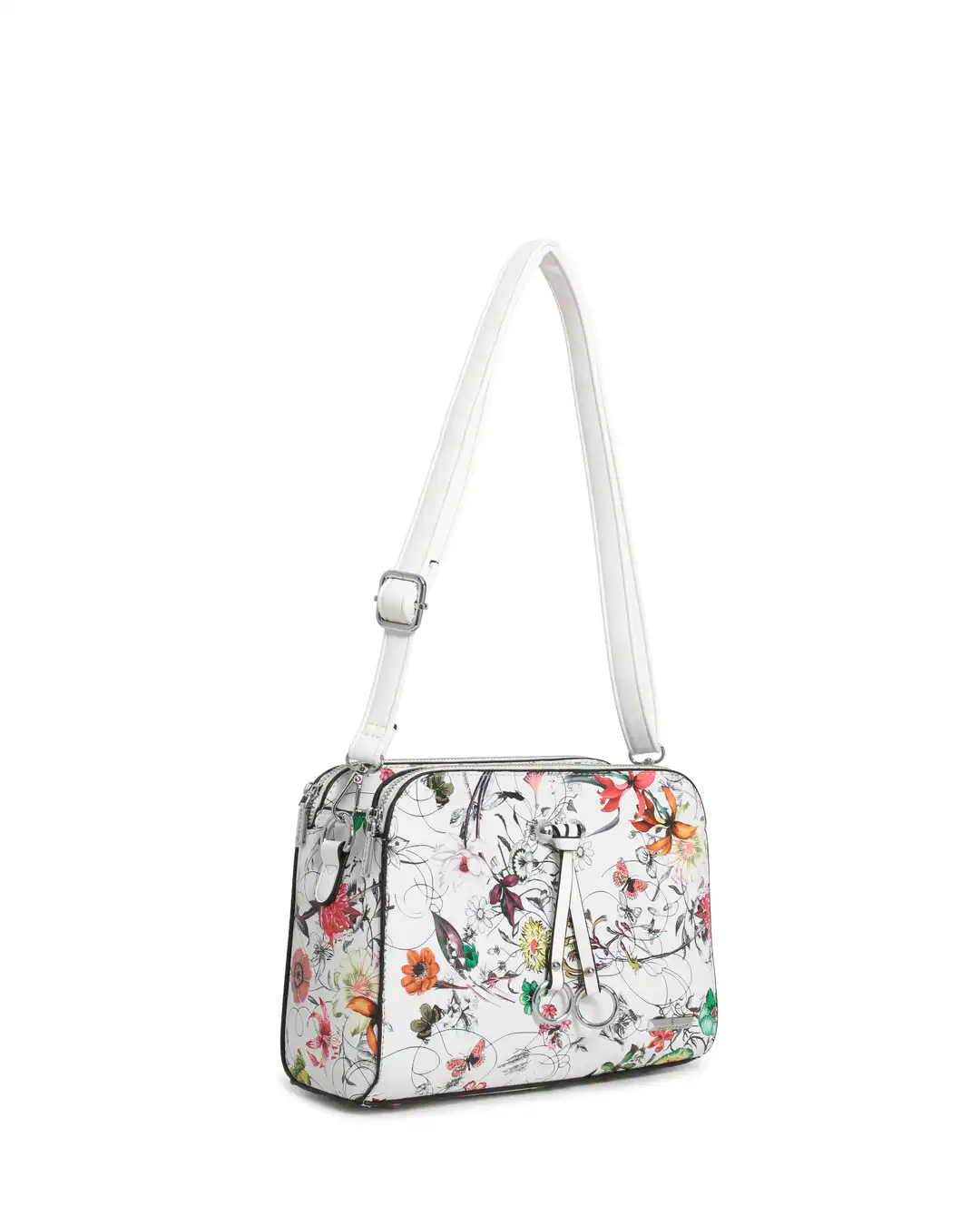 Τσαντάκι χειρός με λουλούδια WH8005 – Aspromavro