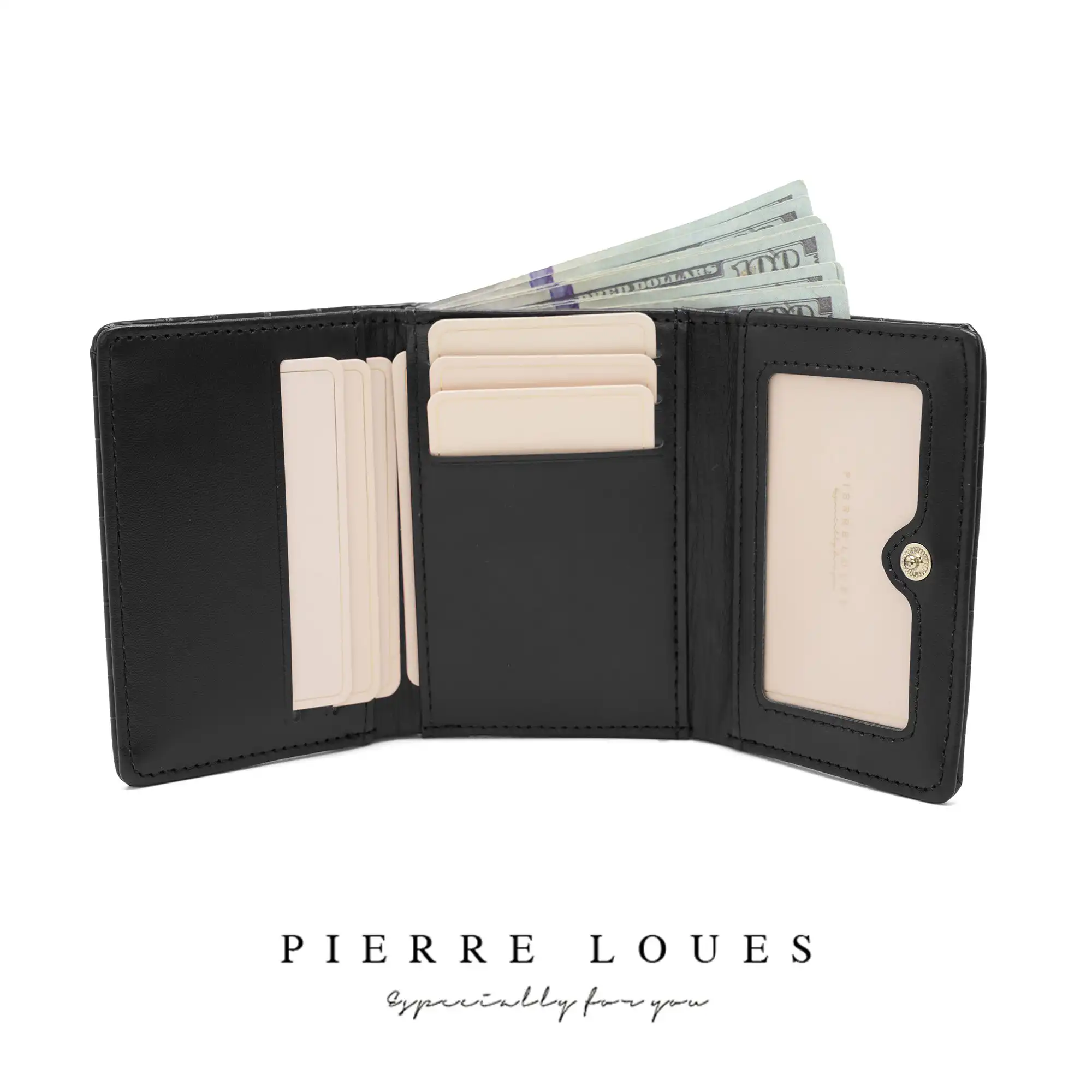 Μικρό Πορτοφόλι Γυναικείο Pierre Loues B13-48 μαύρο