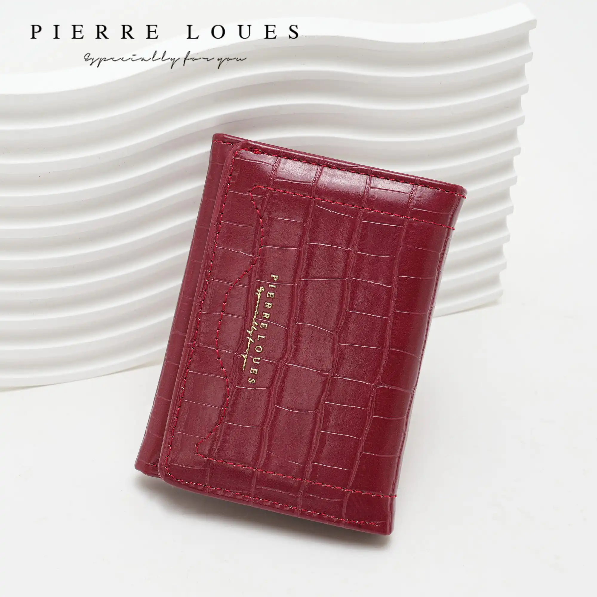 Μικρό Πορτοφόλι Γυναικείο Pierre Loues B13-48 μπορντό