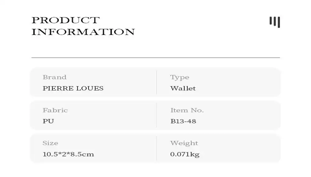 Μικρό Πορτοφόλι Γυναικείο Pierre Loues B13-48 καφέ