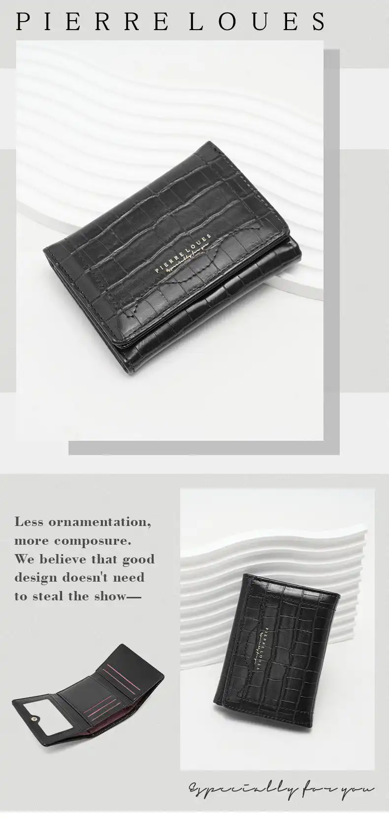 Μικρό Πορτοφόλι Γυναικείο Pierre Loues B13-48 μαύρο