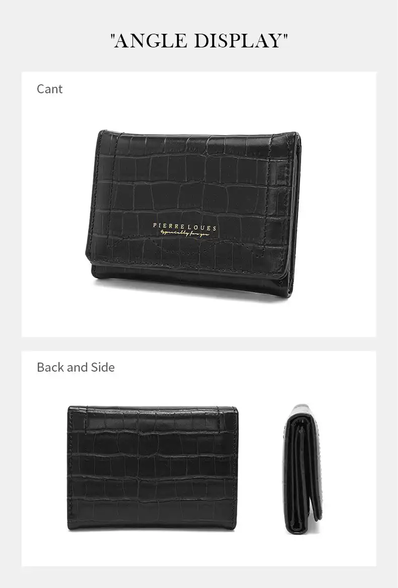 Μικρό Πορτοφόλι Γυναικείο Pierre Loues B13-48 μαύρο