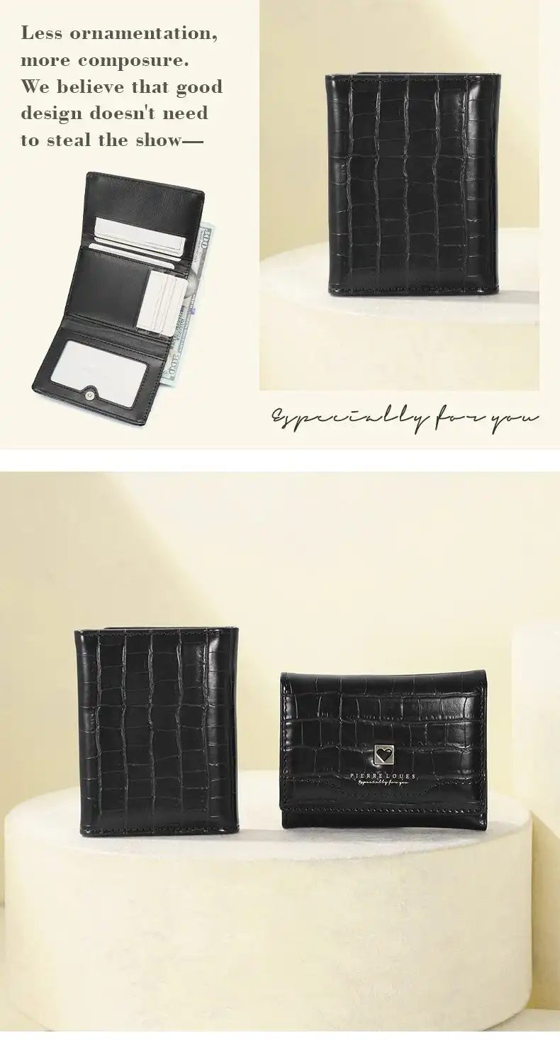 Μικρό Πορτοφόλι Γυναικείο Pierre Loues B13-49 μαύρο