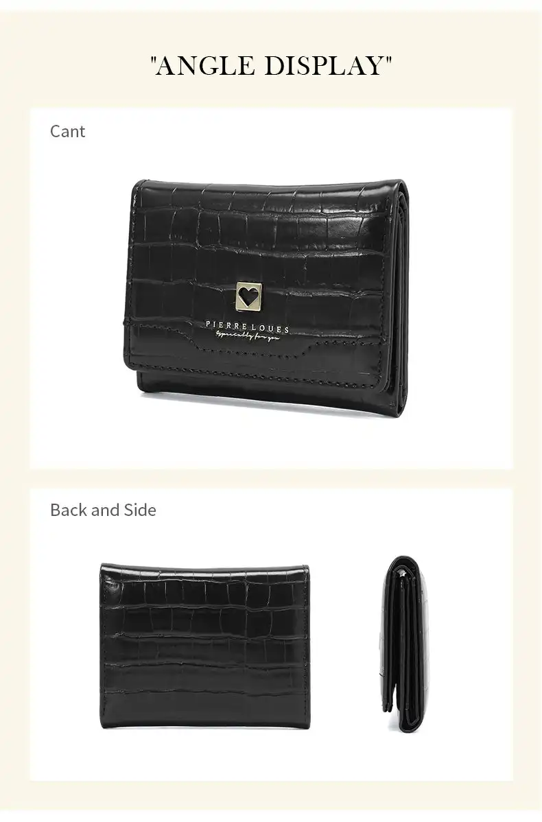 Μικρό Πορτοφόλι Γυναικείο Pierre Loues B13-49 μαύρο