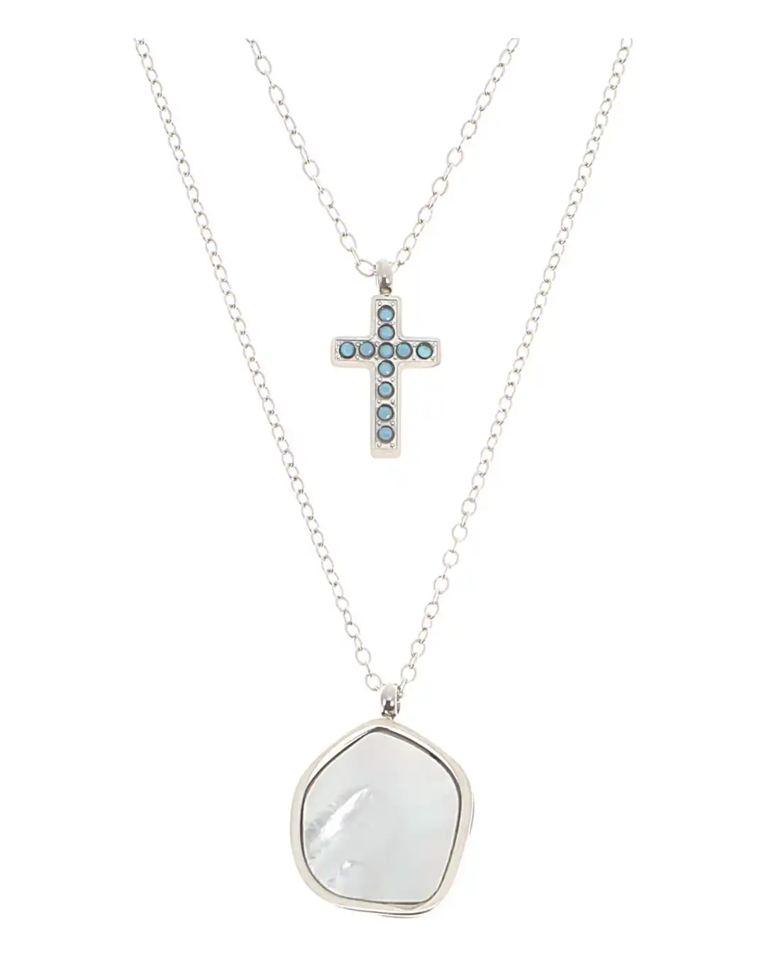 Κρεμαστό λαιμού AQE-9828-5 – Ασημί