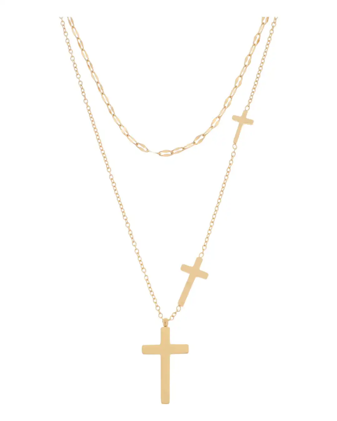 Αλυσιδα λαιμου με σταυρο CX-2836-20 – Χρυσό Αλυσιδα λαιμου με σταυρο CX-2836-20 – Χρυσό