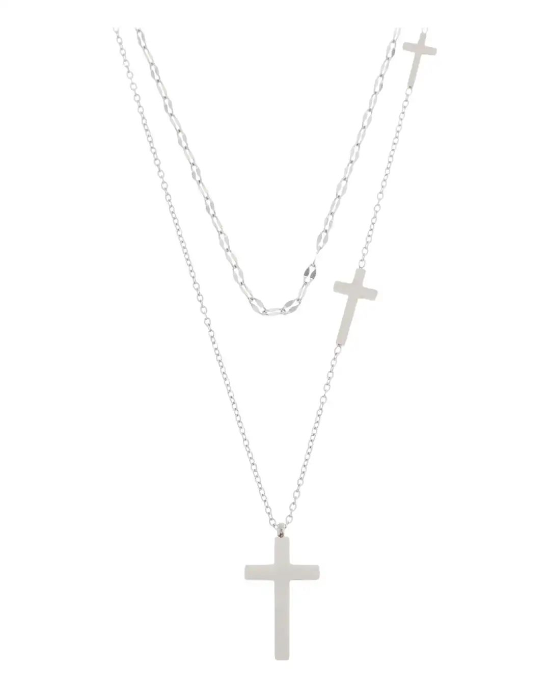 Αλυσιδα λαιμου με σταυρο CX-2836-20 – Ασημί Αλυσιδα λαιμου με σταυρο CX-2836-20 – Ασημί