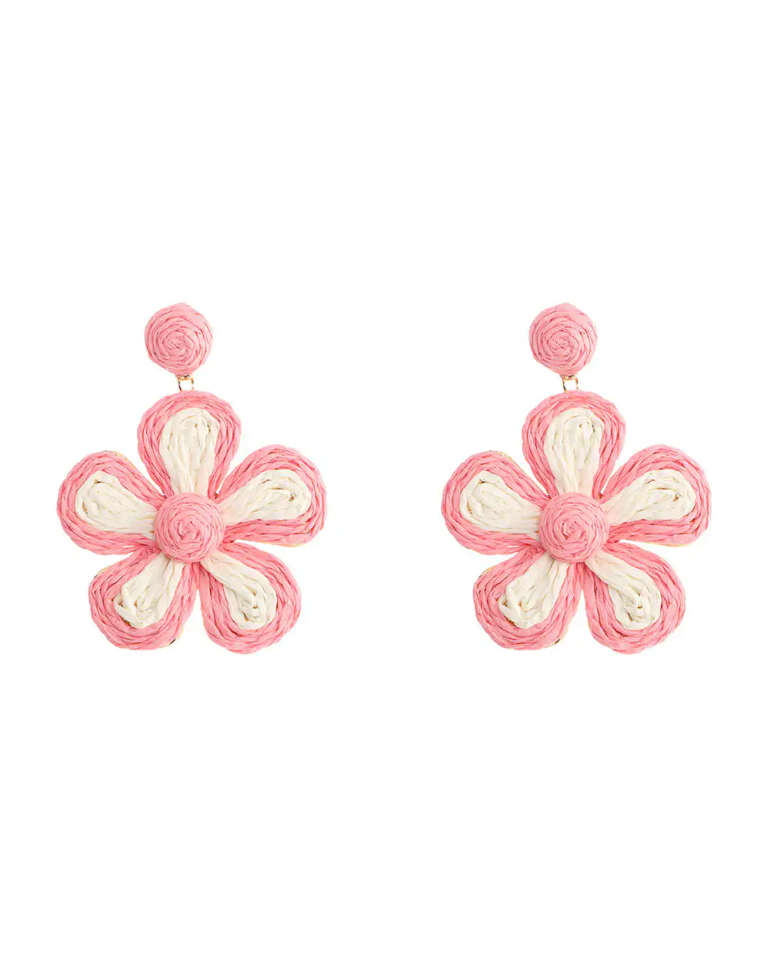 Ψάθινο σκουλαρίκι SASA-9962-13 – Ροζ Ψάθινο σκουλαρίκι SASA-9962-13 – Ροζ