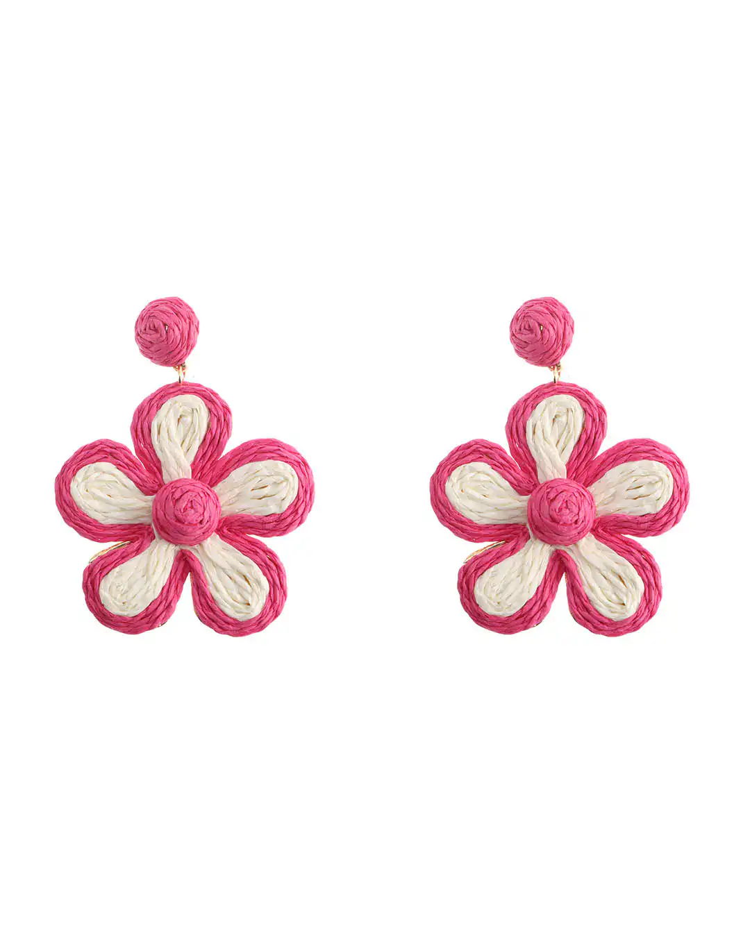 Ψάθινο σκουλαρίκι SASA-9962-13 – Φούξ Ψάθινο σκουλαρίκι SASA-9962-13 – Φούξ