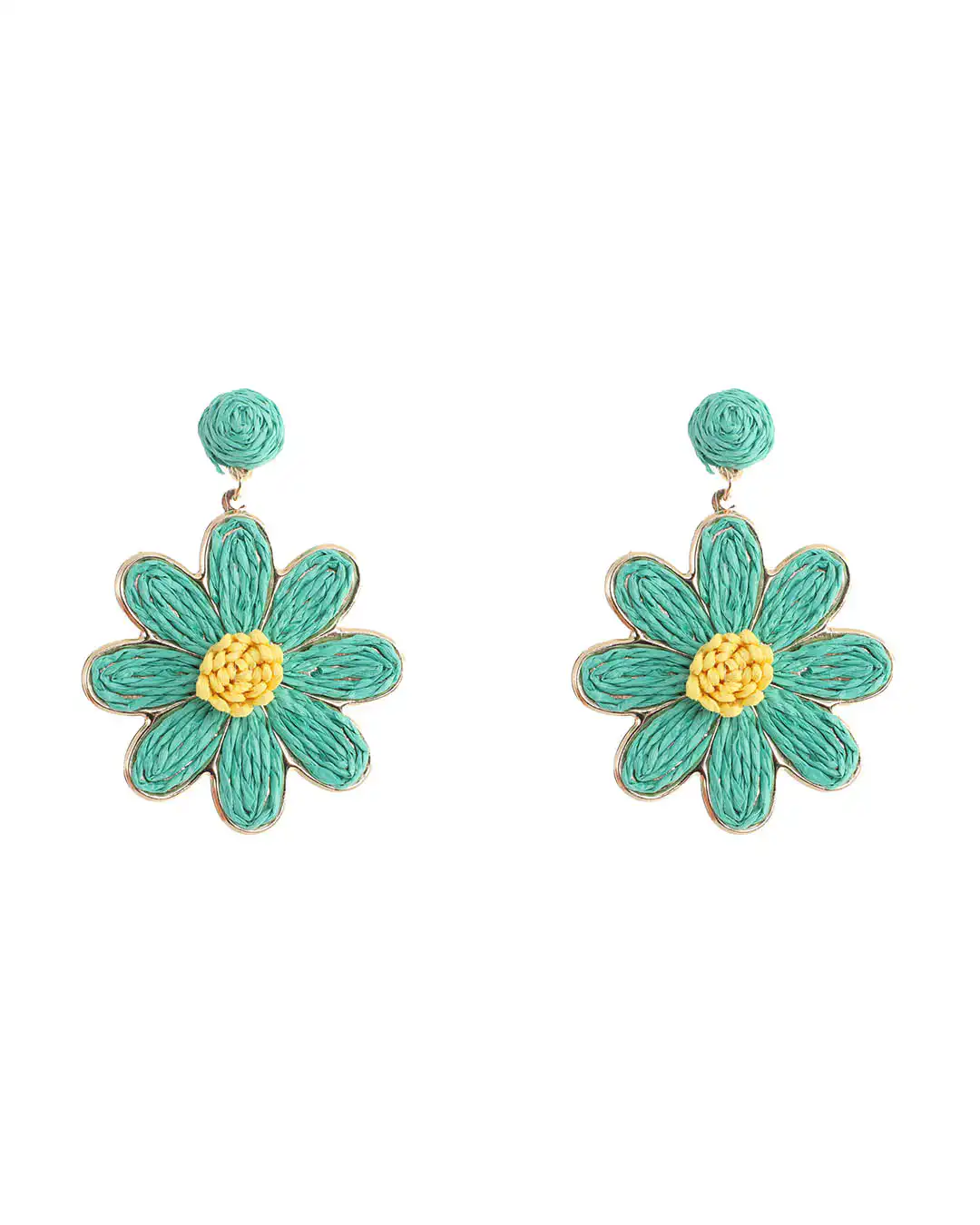 Ψάθινο σκουλαρίκι SASA-9970-13 – Πράσινο Ψάθινο σκουλαρίκι SASA-9970-13 – Πράσινο