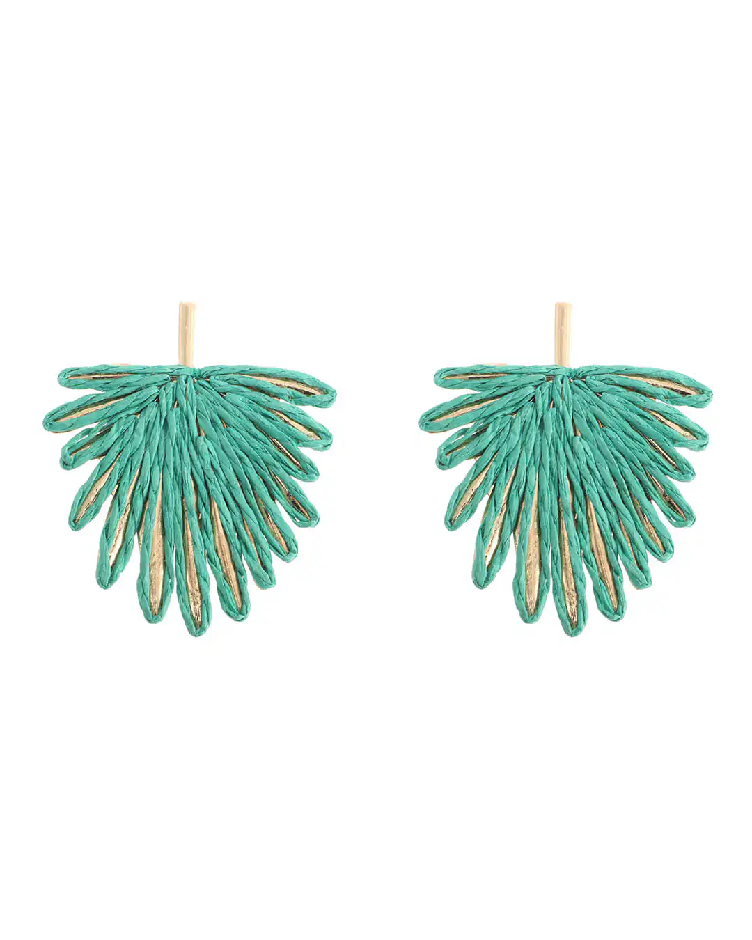 Ψάθινο σκουλαρίκι SASA-9968-13 – Πράσινο