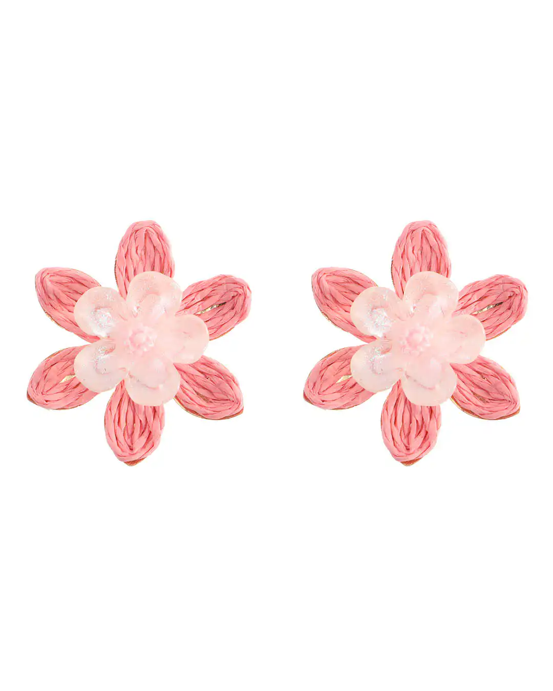 Ψάθινο σκουλαρίκι SASA-9969-13 – Ροζ Ψάθινο σκουλαρίκι SASA-9969-13 – Ροζ