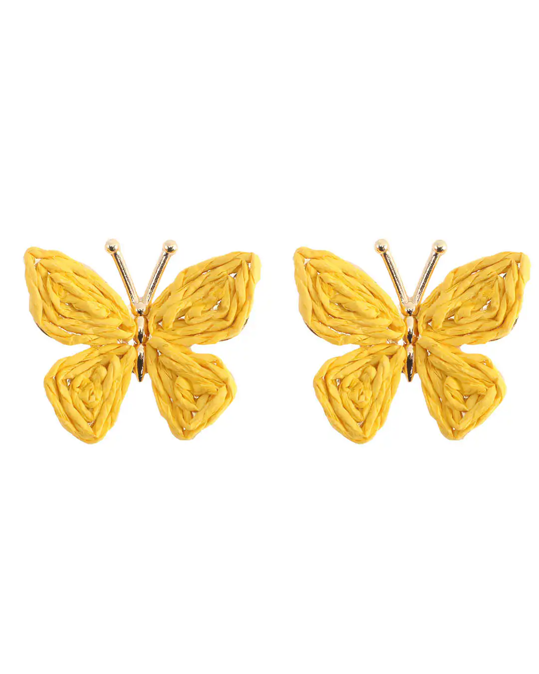 Ψάθινο σκουλαρίκι SASA-9960-13 – Κίτρινο Ψάθινο σκουλαρίκι SASA-9960-13 – Κίτρινο