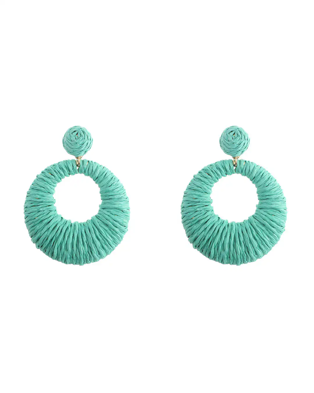 Ψάθινο σκουλαρίκι SASA-9965-13 – Πράσινο Ψάθινο σκουλαρίκι SASA-9965-13 – Πράσινο