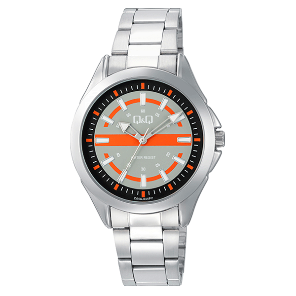 Q&Q Ρολόι με  Ατσάλινο μπρασελέ C04A-044PY
