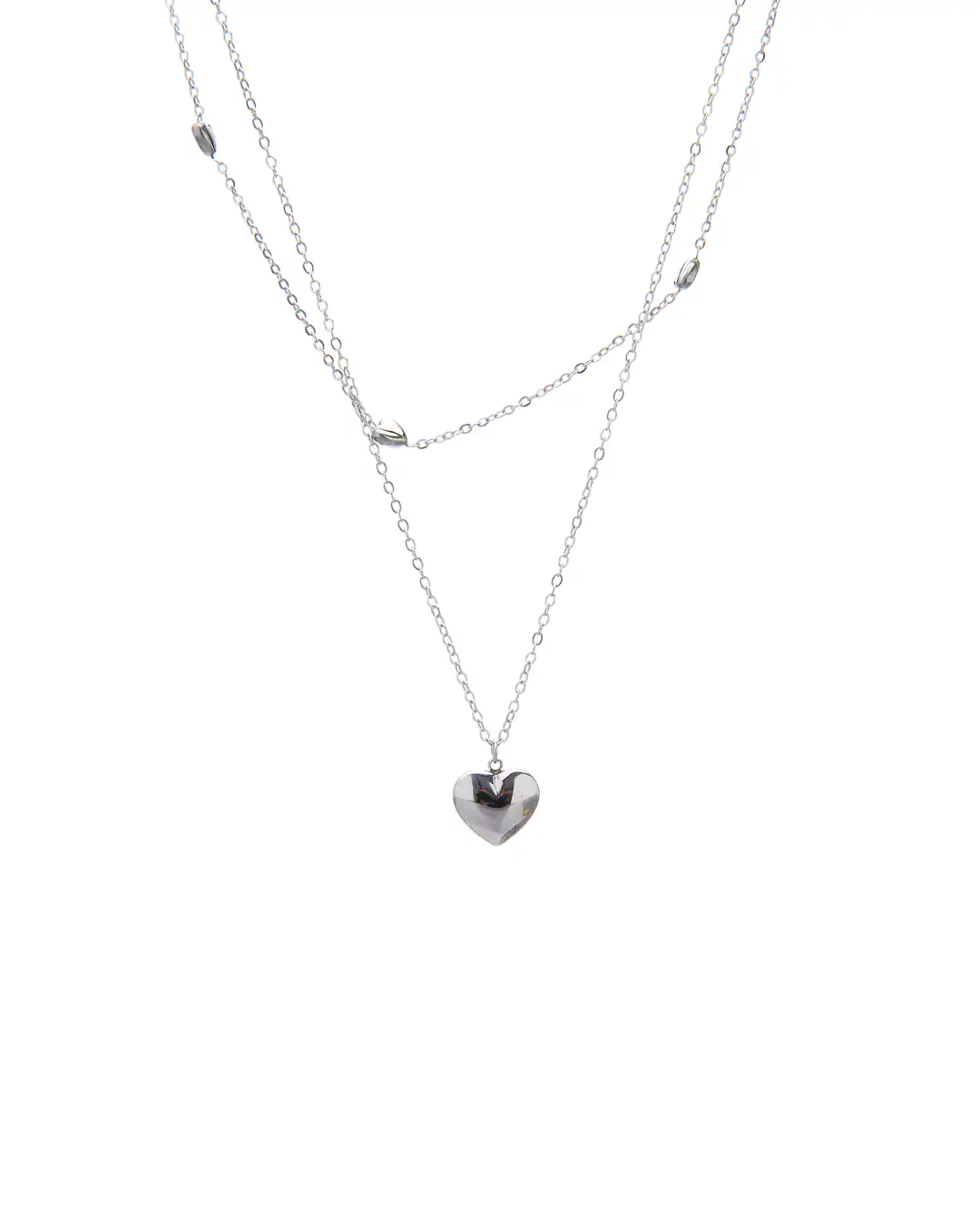 Διπλή αλυσίδα λαιμού DJ-012 – Ασημί Διπλή αλυσίδα λαιμού DJ-012 – Ασημί