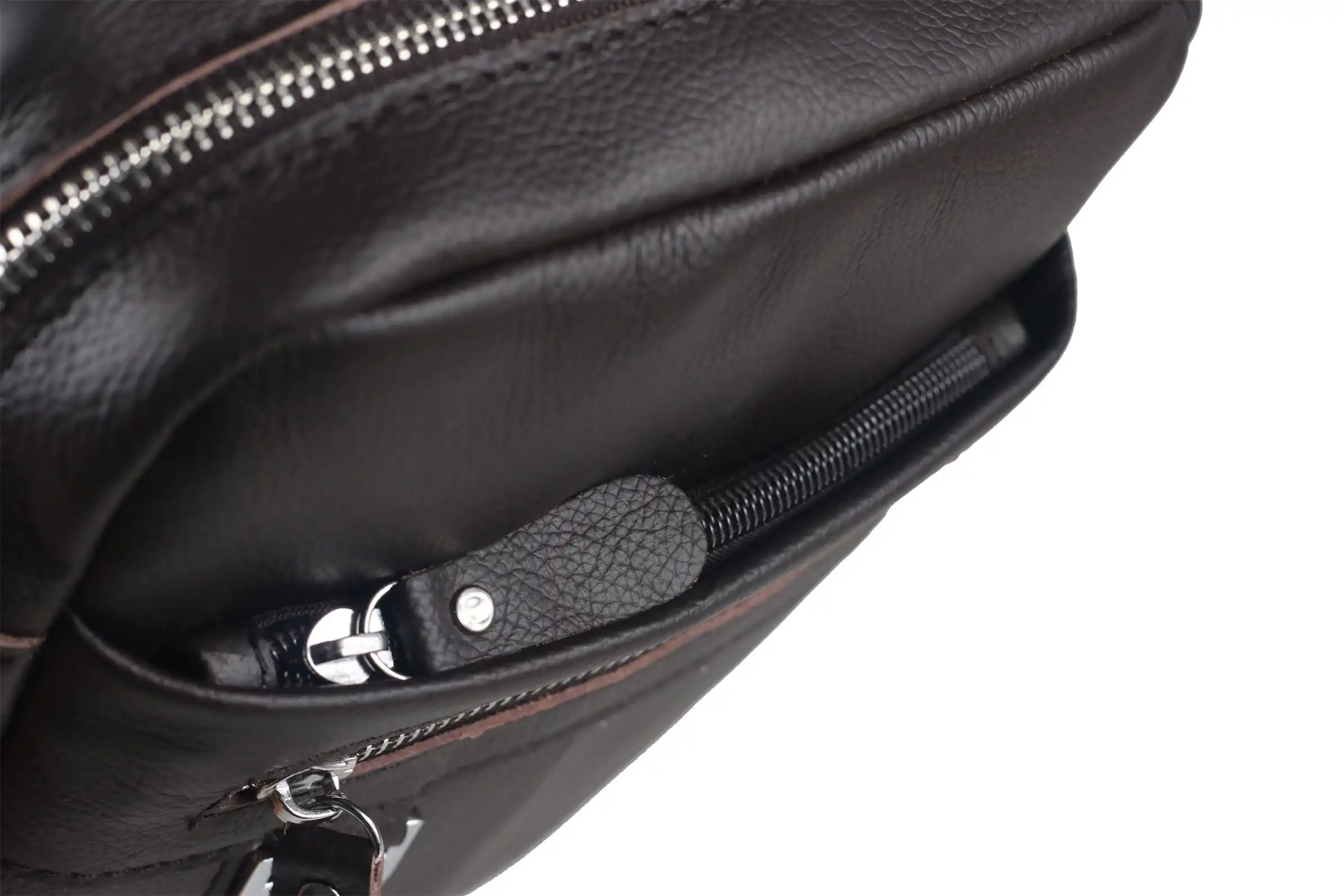 Δερμάτινο τσαντάκι ώμου Bull Captain DJB 005 σκούρο καφέ