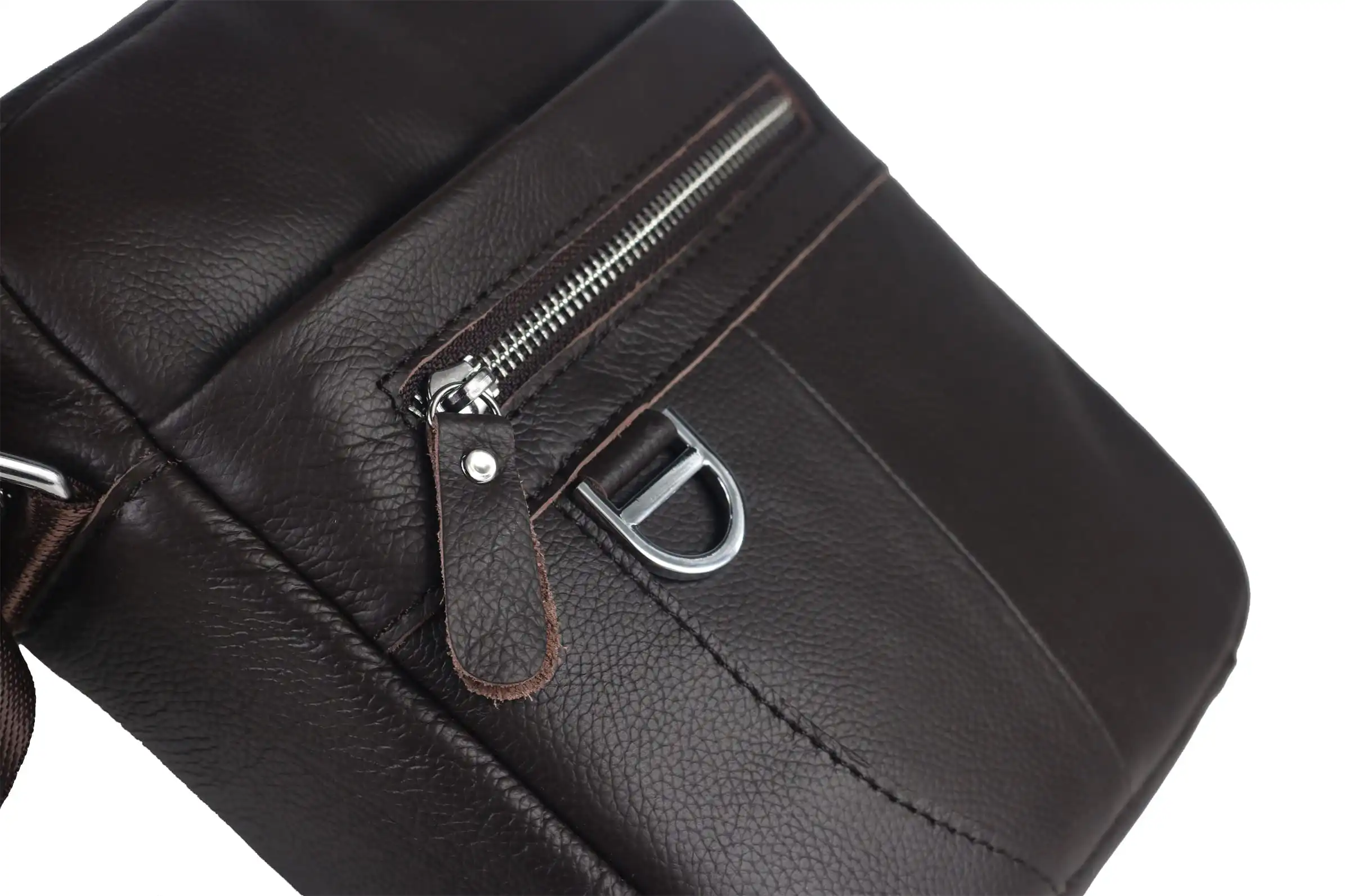 Δερμάτινο τσαντάκι ώμου Bull Captain DJB 005 σκούρο καφέ