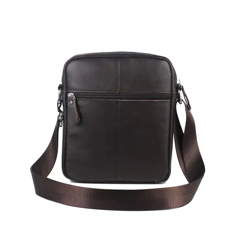 Δερμάτινο τσαντάκι ώμου Bull Captain DJB 005 σκούρο καφέ