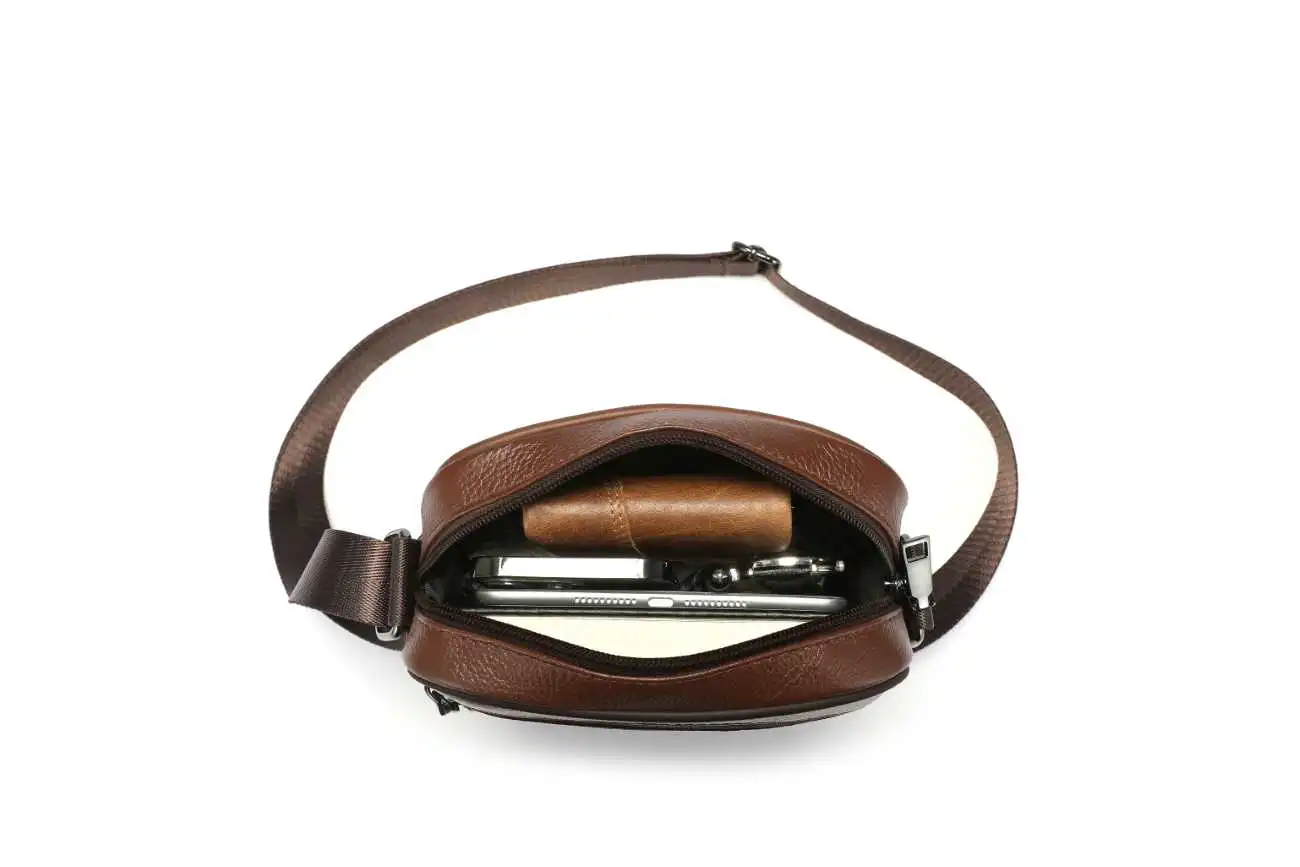 Τσαντάκι Ώμου Ανδρικό Bull Captain DJB 030 σκούρο καφέ