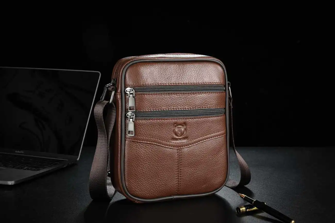 Τσαντάκι Ώμου Ανδρικό Bull Captain DJB 030 σκούρο καφέ