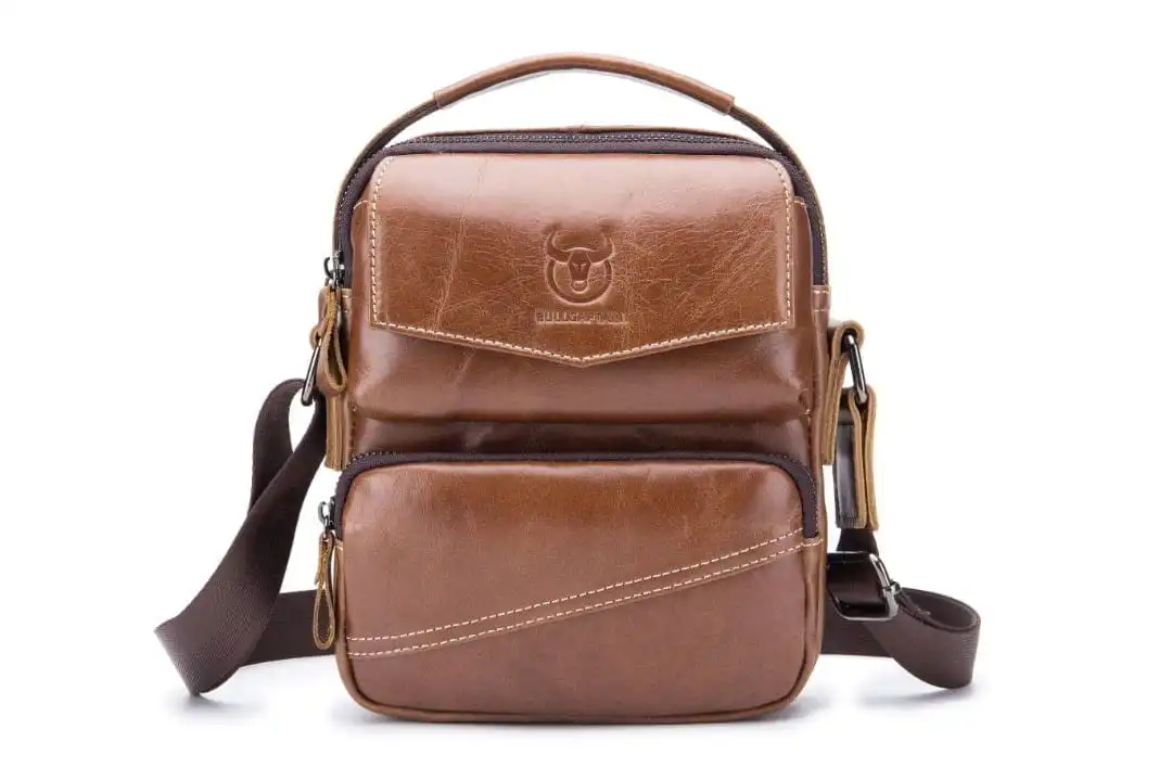 Δερμάτινο τσαντάκι ώμου Bull Captain DJB 040 καφέ