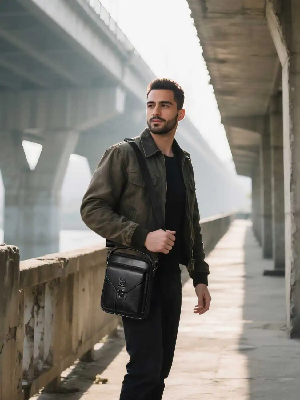 Τσαντάκι Ώμου Ανδρικό Bull Captain DJB 069 μαύρο Τσαντάκι Ώμου Ανδρικό Bull Captain DJB 069 μαύρο