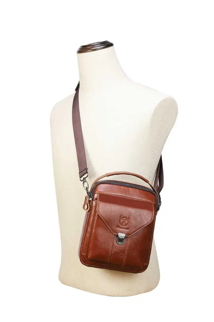 Τσαντάκι Ώμου Ανδρικό Bull Captain DJB 069 σκούρο καφέ Τσαντάκι Ώμου Ανδρικό Bull Captain DJB 069 σκούρο καφέ