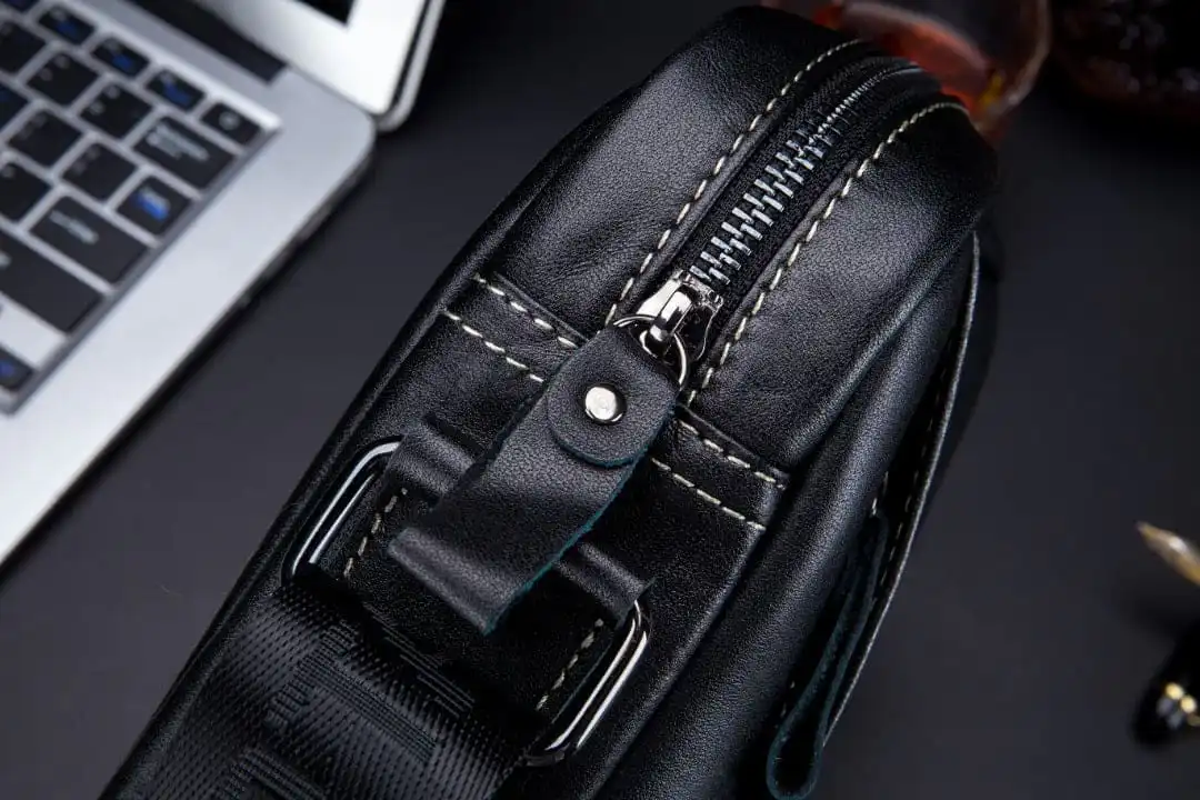 Δερμάτινο τσαντάκι ώμου Bull Captain DJB 228 μαύρο