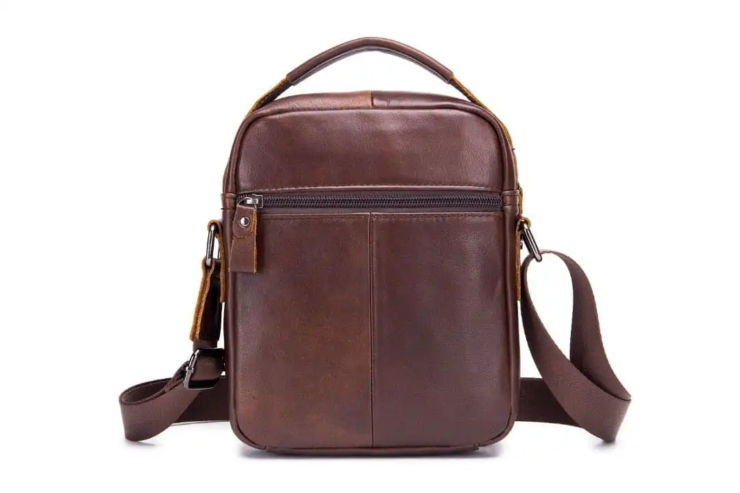 Γνήσια δερμάτινη τσάντα ώμου Bull Captain DJB 777 μαύρο