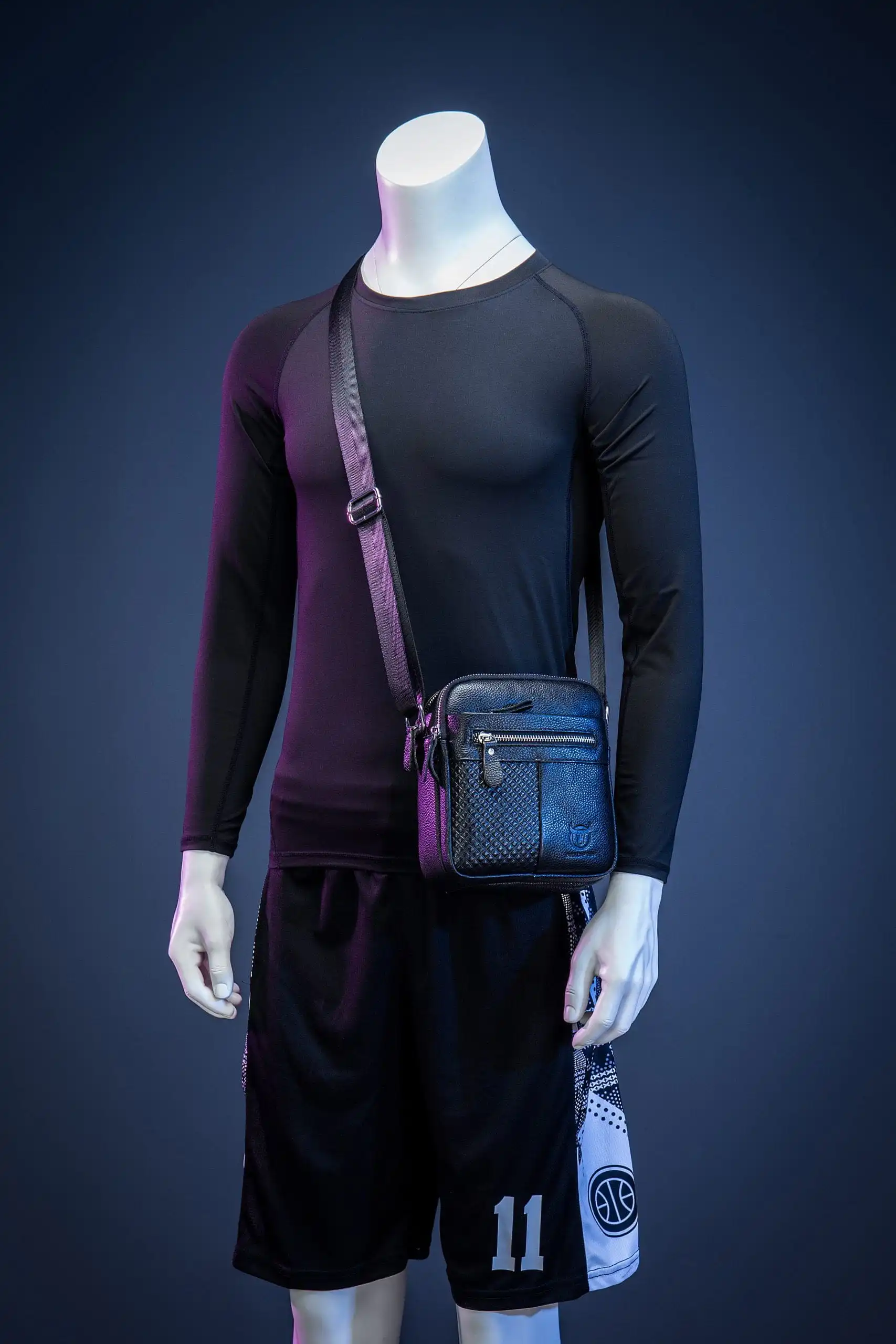 Δερμάτινο τσαντάκι ώμου Bull Captain DJB 010 μαύρο