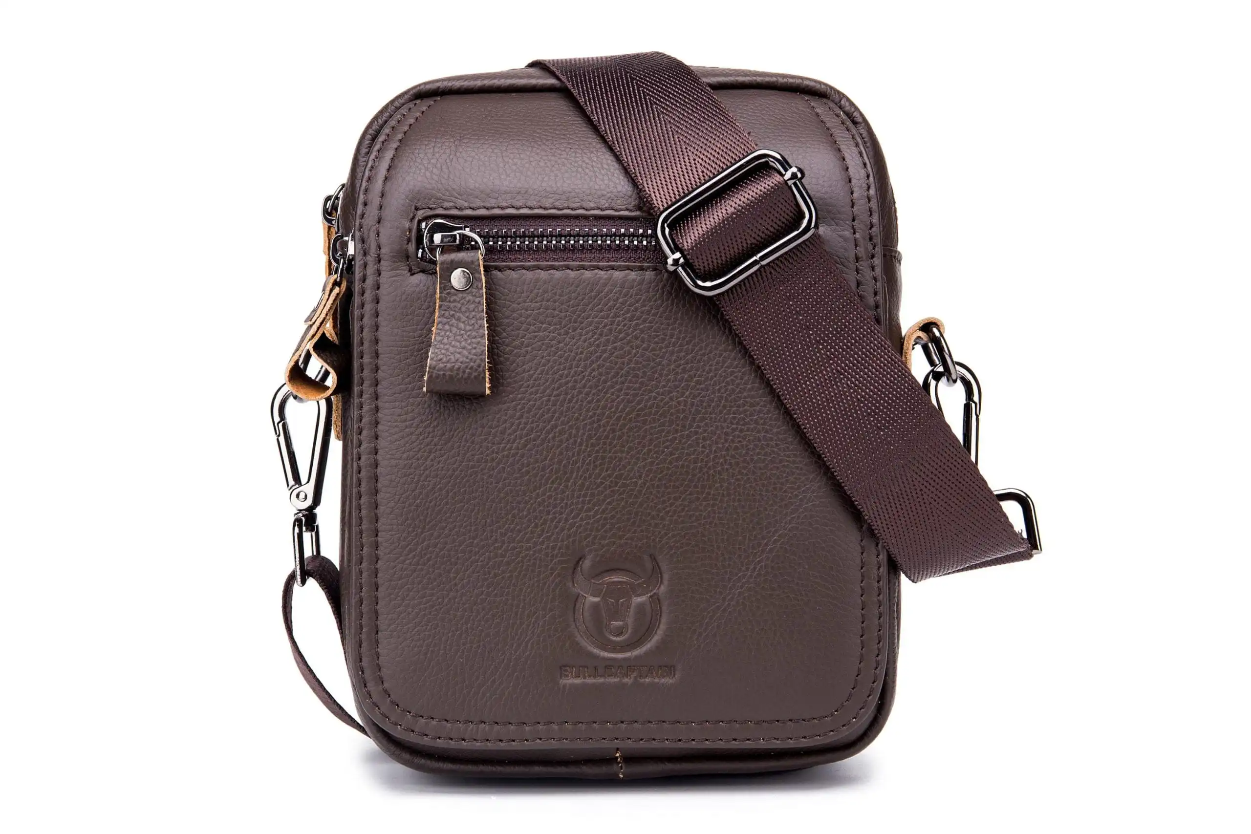Δερμάτινο τσαντάκι ώμου Bull Captain DJB 015(L) καφέ