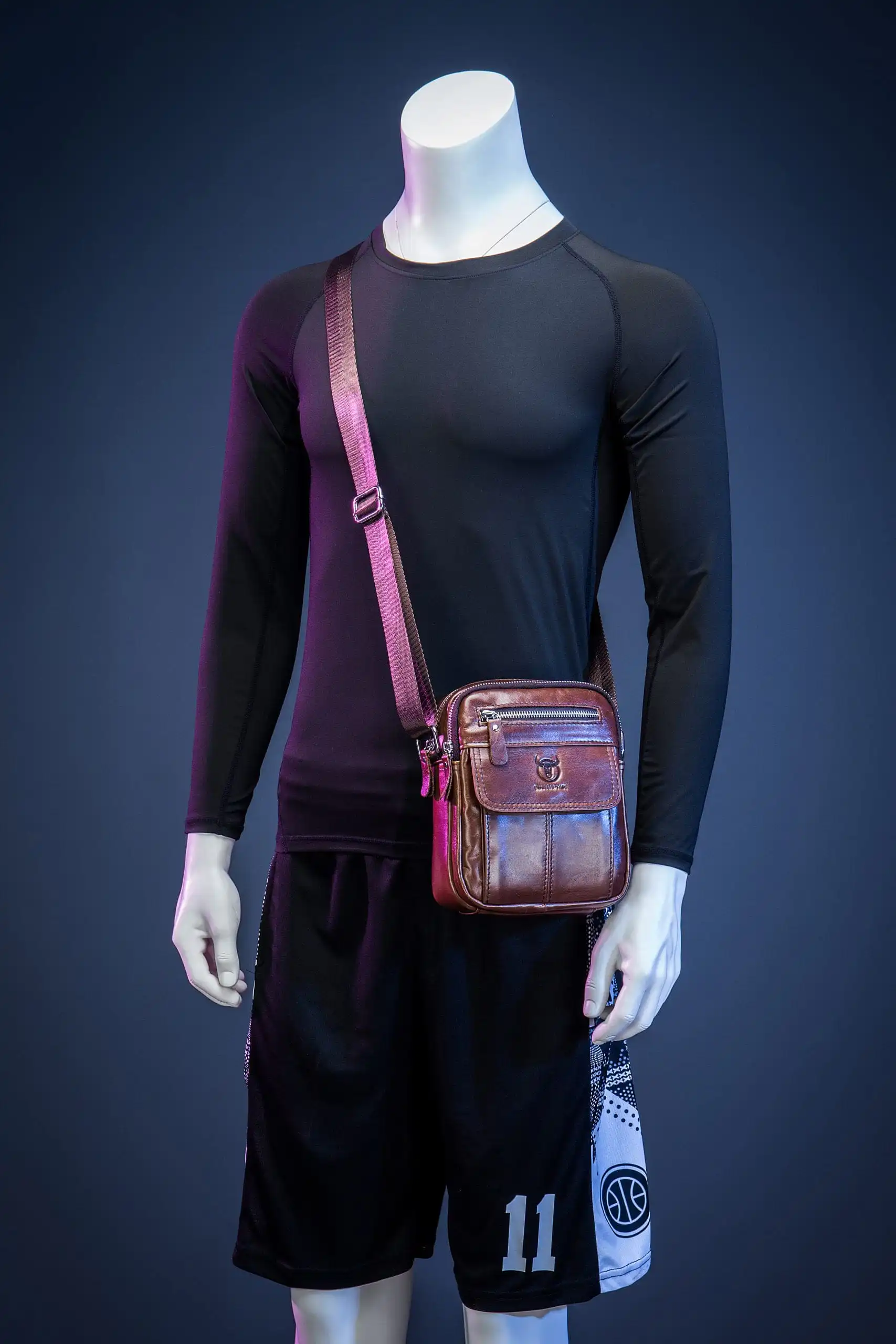 Δερμάτινο τσαντάκι ώμου Bull Captain DJB 016 καφέ