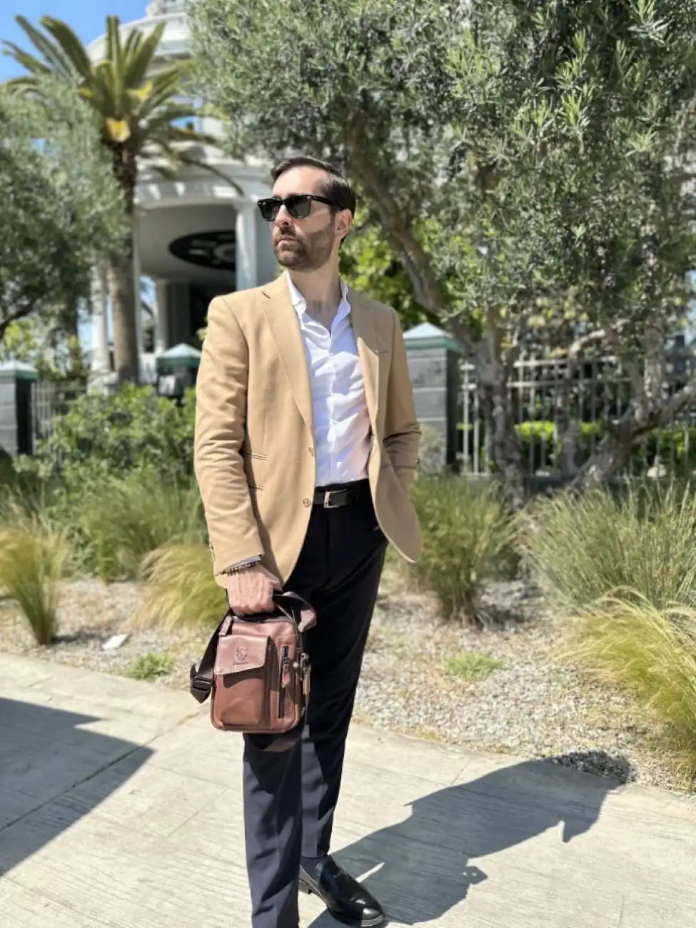 Δερμάτινο τσαντάκι ώμου Bull Captain DJB 037 καφέ