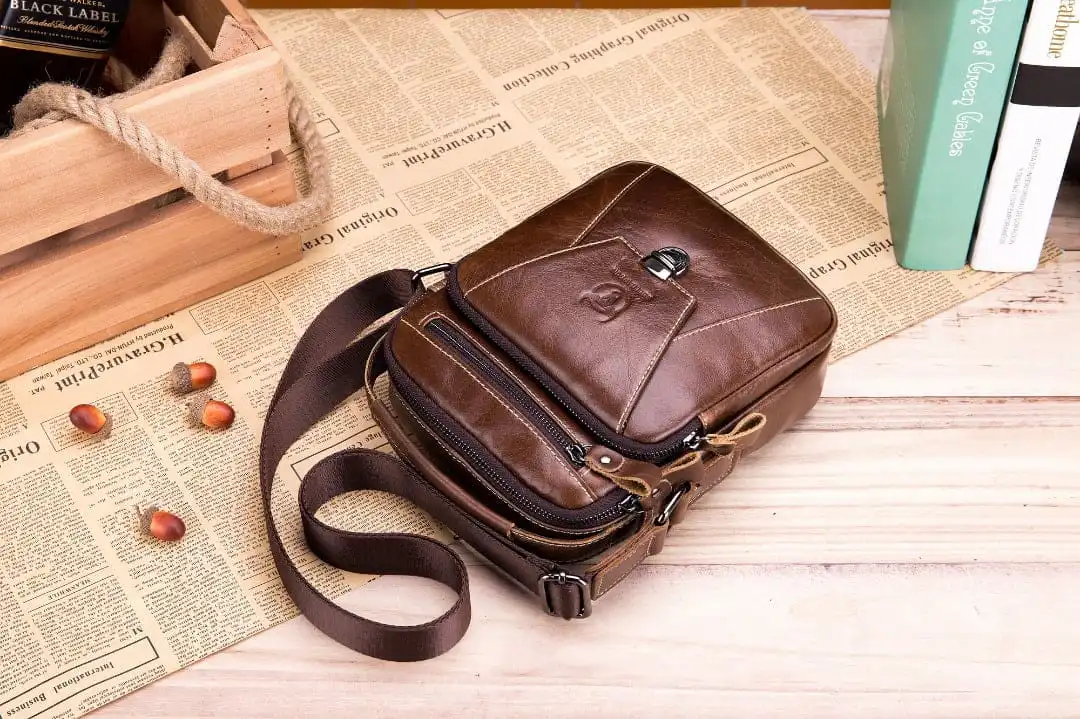 Δερμάτινο τσαντάκι ώμου Bull Captain DJB 041 καφέ