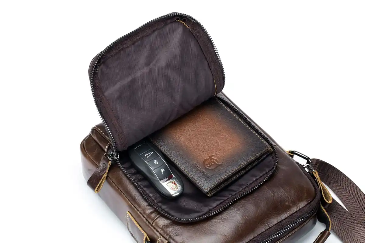 Δερμάτινο τσαντάκι ώμου Bull Captain DJB 300 καφέ