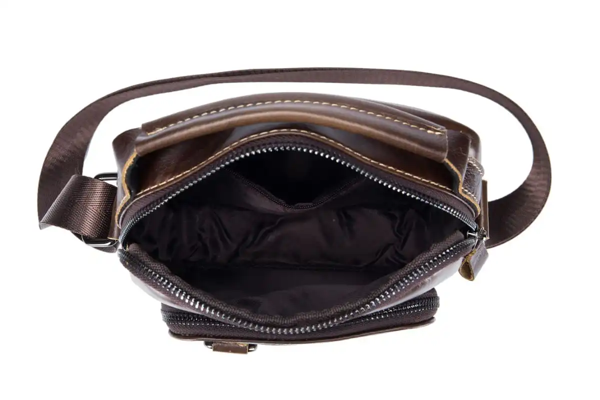 Δερμάτινο τσαντάκι ώμου Bull Captain DJB 300 καφέ