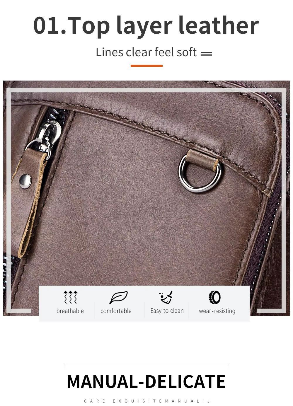 Ανδρικό Δερμάτινο Τσαντάκι Bull Captain DJB 91325 σκούρο καφέ